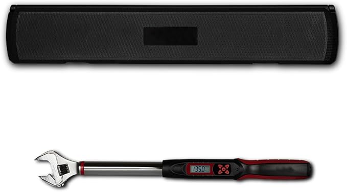 Tapha Tools Adjustable Digital Torque Wrench 5 - 99.5 ft-lbs (6.8 - 135 N-m) Torque Range, 5 - 30 mm Adjustable Jaw, LED and Buzzer Notification, Preset Memory, ISO 6789 Tested and Calibrated