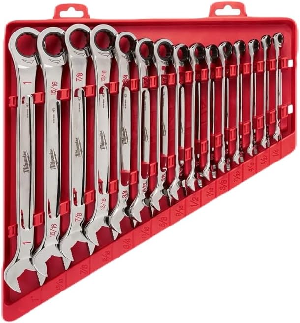 Milwaukee Electric Tools MLW48-22-9416 Ratcheting Combination Wrench Set - SAE