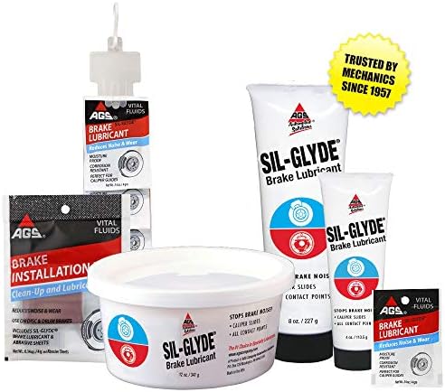 AGS Automotive Solutions SIL-Glyde Brake Lubricant – 8 oz Tube, Heat Resistant, Rust & Corrosion Protection, Moisture-Proof Brake Grease (Pack of 2)