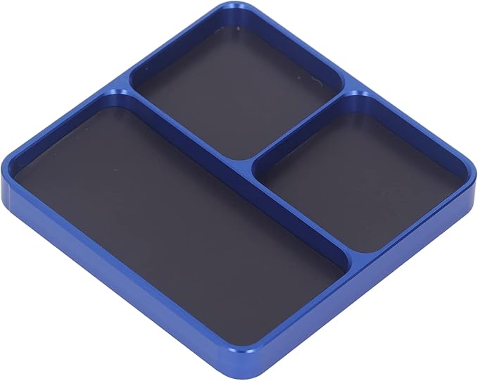 Fdit Aluminum Alloy Magnetic Parts Tray Set, Easy Cleaning Screws Holder Tool for DIY Projects