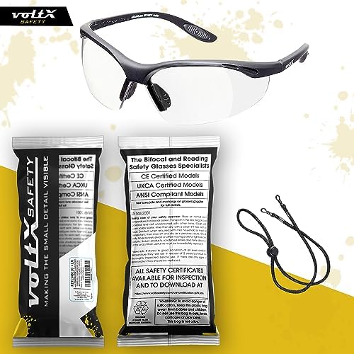 voltX CONSTRUCTOR Clear Full Lens Reading Safety Glasses +1.0 Dioptre