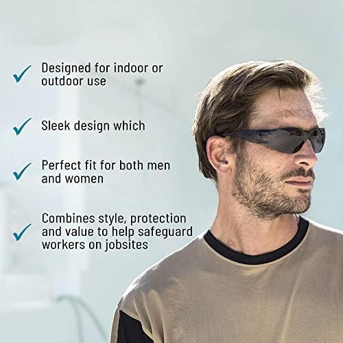 ATERET 24 Pairs Safety Glasses, Scratch and Impact Resistant, Polycarbonate ANSI Z87.1 Lens, Protective Eyewear for Lab, Industrial, Carpentry, Shooting (Grey)