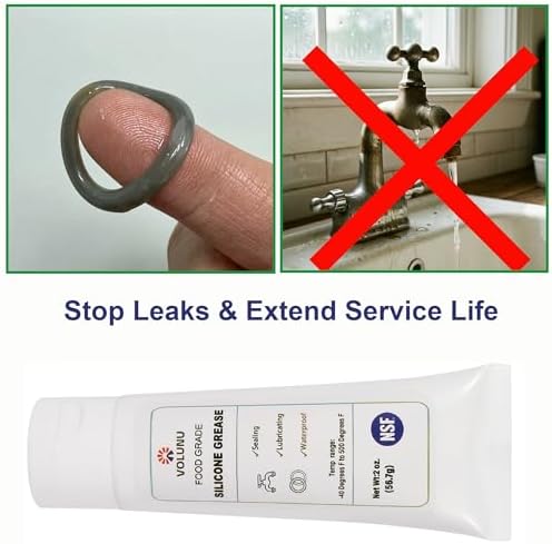 2oz Food Grade Silicone Grease for Plumbers, Valves & O-Rings