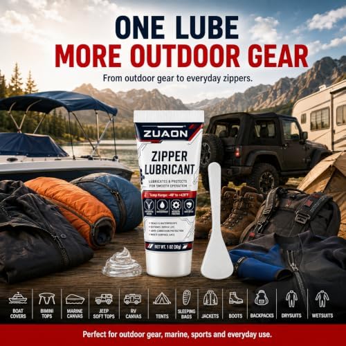 Zipper Lubricant for Metal Plastic Nylon Zippers, Marine Zipper Lube