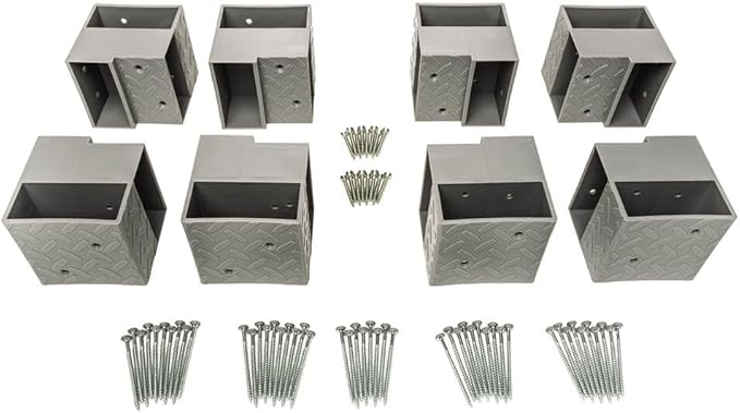 Heavyweight 24 in W x 48 in D DIY Plastic Ceiling Storage Kit, Gray, Overhead Garage Storage Hardware, 500 lb Capacity, Easy 90° Cuts (Lumber Not Included)