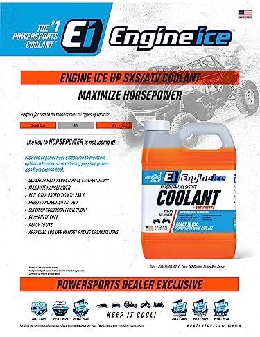 Engine Ice Hi-Performance SXS/ATV Coolant and Antifreeze, 2 Pack Orange