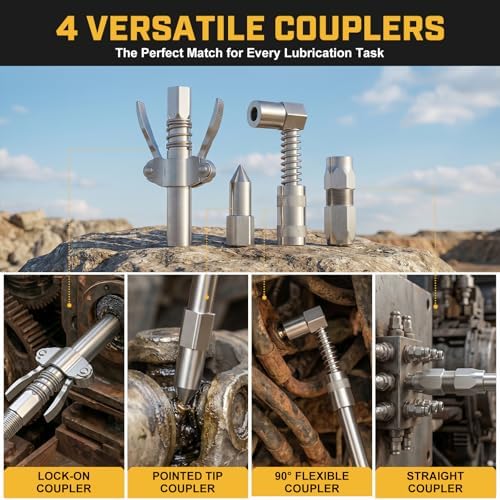 Cordless Grease Gun Compatible with Dewalt 20V Battery (Bare Tool)