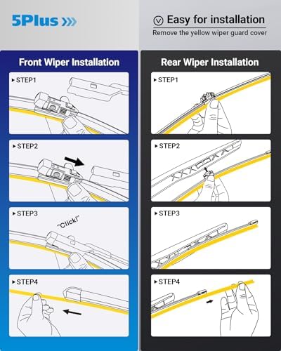5 PLUS Custom-Fit Wipers fits 2021-2025 Ford Bronco Sport Windshield Wipers