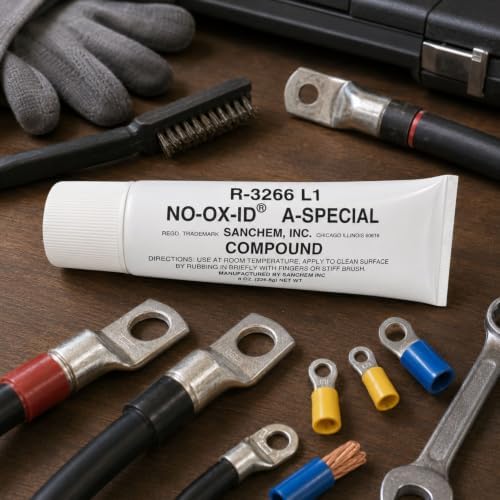 Electrical Grease Compound, 8 oz / 226 g Tube, Conductive Electrical Contact Lubricant for Industrial Connectors, Terminals, Cables, Bus Bars & Switchgear, Made in USA