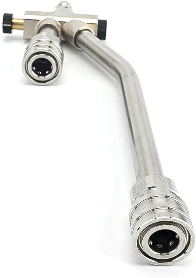 Foam Cannon Dual-Connector Accessory, Pressure Washer Double Tip Attachment for Foam Cannon, Pressure Washer Accessories with 1/4" Quick Connect for Car Wash, 5 Sprayer Tips #035, Nozzle Holder