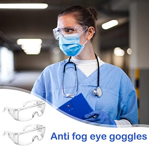 Queekay Safety Glasses over Eyeglasses, Safety Goggles