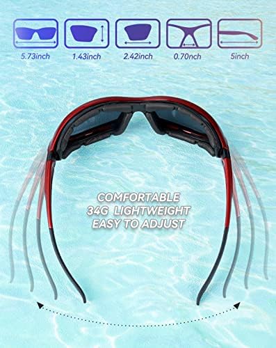 BEACOOL Polarized Sports Sunglasses for Men Women Youth Motorcycle Safety Driving Riding Military Goggles TAC Glasses