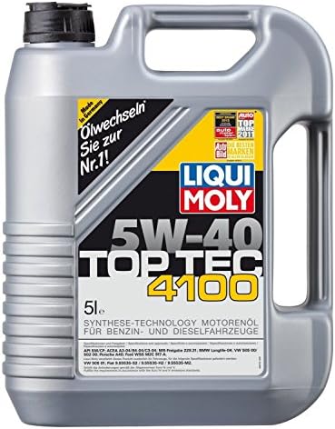 Liquimoly 2330 5W-40 Top Tec 4100 Motor Oil, 5 L, 4 Pack