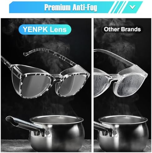4 Pack Safety Glasses Goggles For Women Anti Fog, Cute Protective Eyewear for Nurses, ANSI Z87+ Anti-Blue Light
