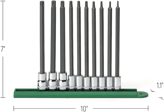 GEARWRENCH 10 Pc. 1/4" & 3/8" Drive Long Torx Bit Socket Set - 80588