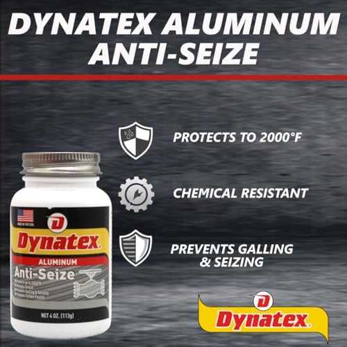 Dynatex Aluminum Anti-Seize 4 oz Can - General Purpose, Prevents Galling Seizing Corrosion, High Heat & Pressure Resistant, Aluminum & Graphite (Single)