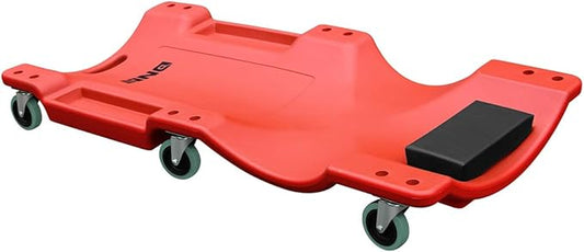 DNA Motoring Heavy Duty ABS Plastic Automotive Creeper and Torin TR6300 Padded Mechanic Rolling Shop Seat