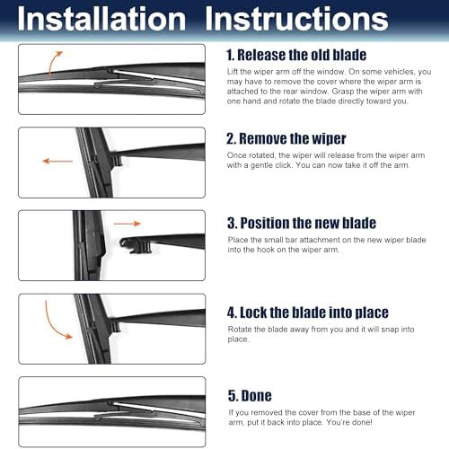 X AUTOHAUX 200mm 8 Inch Rear Wiper Blade for Lexus CT200h 11-17 1 Pc