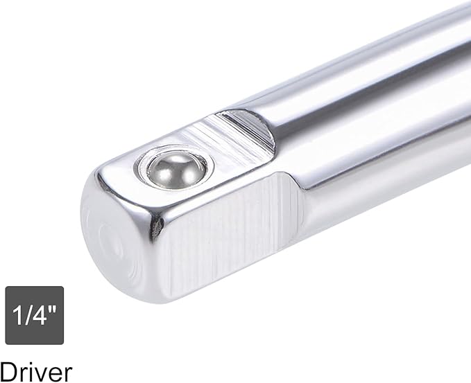 uxcell 1/4" Drive Sliding Wrench Breaker Bar Set T-Handle and L Shape Socket Extension Bar Wrench Hand Tool CR-V 4pcs