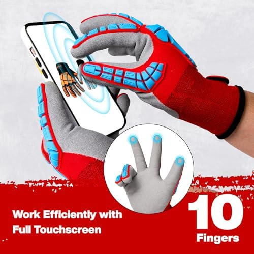 Safety Work Gloves for Men Women,Impact Work Gloves