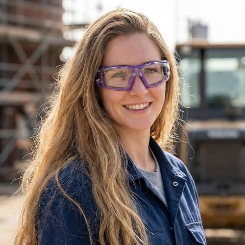UKNOW Safety Glasses - Anti Fog Wraparound Lenses - Removable Foam Gasket - ANSI Z87.1 Protective Eyewear - Impact Resistant