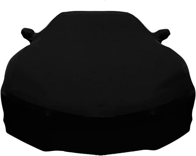 SR1 Performance USA Ultraguard Corvette Car Cover Custom Fit for C8 Corvette (2020-2026) – Indoor Stretch Satin Dust Protection, Soft Breathable Snug Fit (Black)