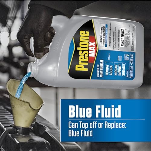 Prestone AF6310 MAX Asian Vehicles Blue Antifreeze and Coolant, 1 Gallon, Pack of 6