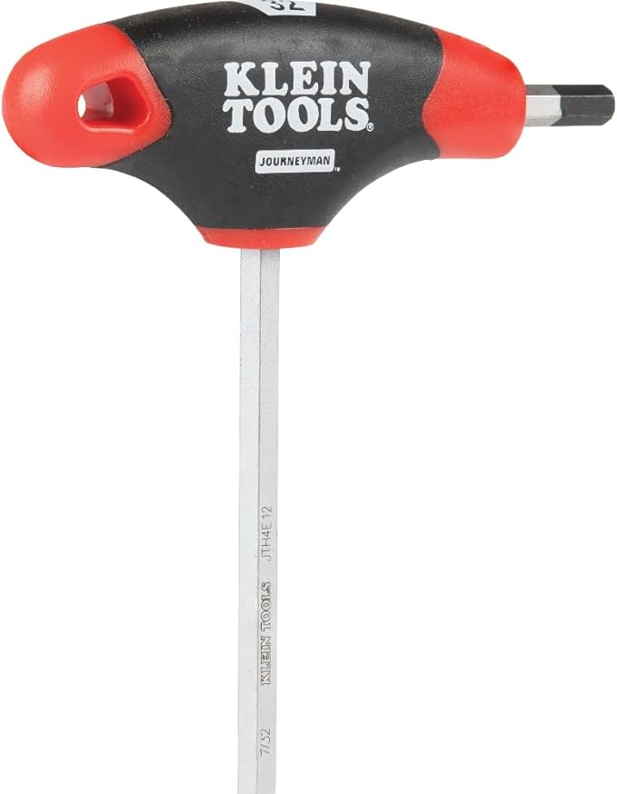 Klein Tools JTH410E T-Handle Hex Key Set, SAE Inch Sizes Allen Wrench Set with 4-Inch Blades, Stand Included, 10-Piece