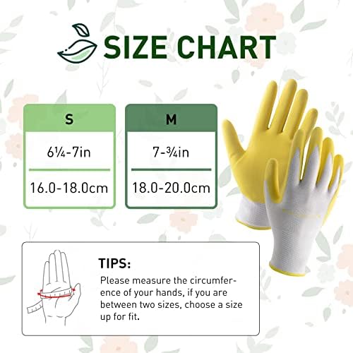 HANDLANDY 2/3/6 Pairs Womens Gardening Gloves, Garden Gloves for Women