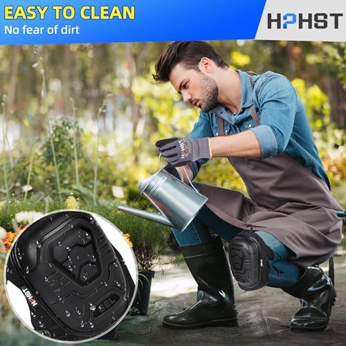 Professional Heavy-Duty Work Knee Pads with Gel & Foam Cushion – Slip-Resistant Support for Construction, Flooring, and Gardening (Black)