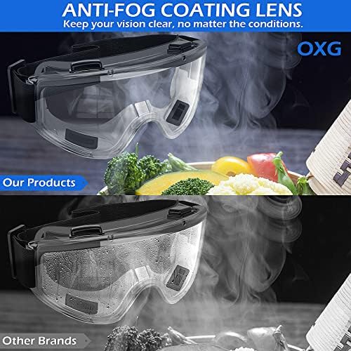 OXG Safety Goggles ANSI Z87.1 Glasses, Anti-Fog Protective Safety Glasses Lab Goggles Men Women Eye Protection Goggles