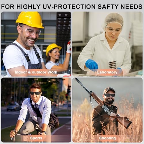 ANSI Z87.1 Safety Glasses Men Women 80 pack(40pack clear safety glasses+40pack safety sunglasses) Scratch & Impact Resistant eye protection glasses for Construction, Outdoor Sports & Work