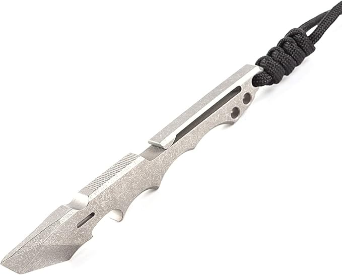 Titanium Pry Bar Multifunctional EDC Pry Tool with Pocket Clip and Bottle Opener