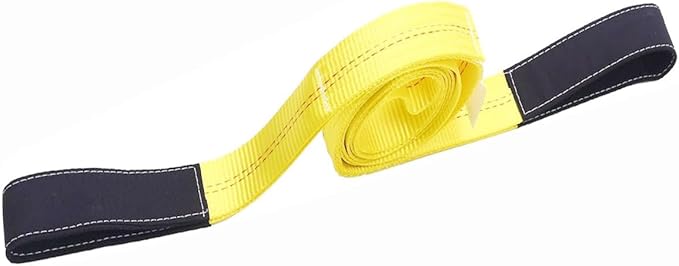 2 "x6' Tow Strap Heavy Duty Lift Sling with Reinforced Loops Vehicle Recovery Rope 10,000 lbs Pound Capacity,1 Pack