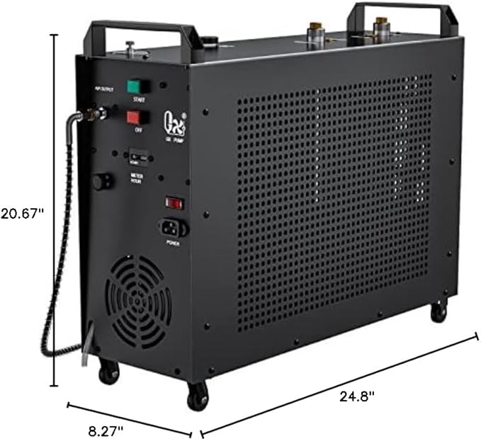 GX-E-5K2 PCP Air Compressor, 5800psi 110V 1200W, Auto-Stop Setting, 2 Pistons & 4 Stages Compression, Water and Fan Cooling, Moisture Filter,10 Hours Continuous Work (5K2 dual cylinders)