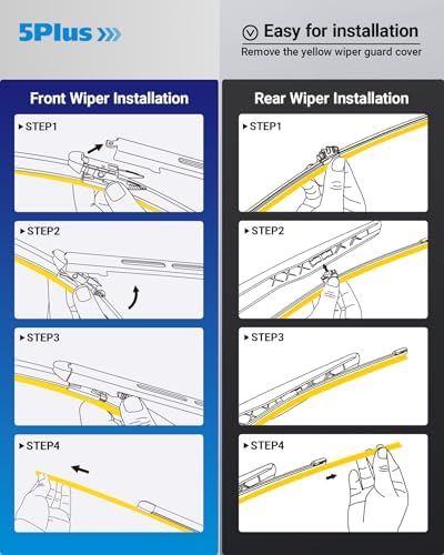 5 PLUS Custom-Fit Wipers fits 2015-2024 Ford Edge Windshield Wipers