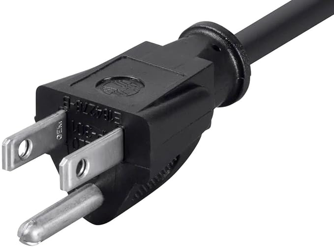 Monoprice 3-Prong Extension Cord - 3 Feet - Black (6 Pack) NEMA 5-15P to NEMA 5-15R, 16AWG, 13A