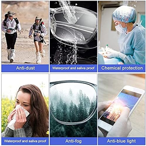 MORK&SUKY Safety Glasses, Stylish Goggles With No Fog Lense, Alternatives To Regular Protective Eyewear For Lab and Nursing.