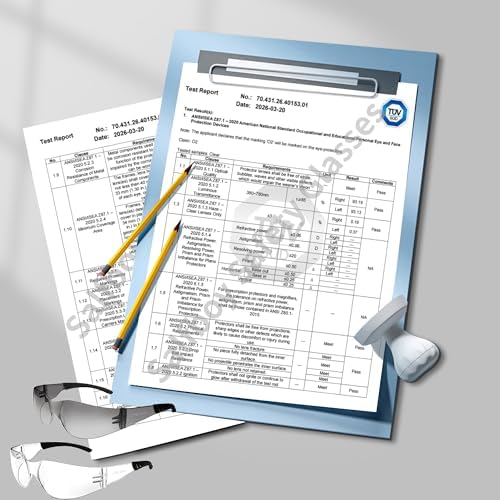 Salfboy Ansi Z87.1 Certified Safety Glasses, Bulk Protection Glasses