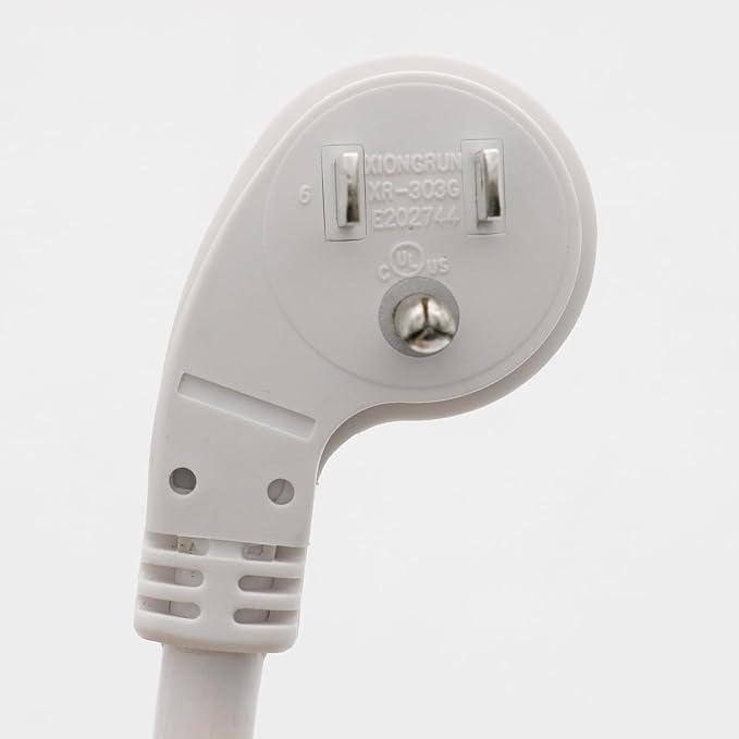 FIRMERST 1875W 15A Extension Cord 2 Feet 14/3 Flat Plug White, Pack of 2