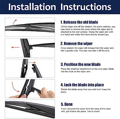 X AUTOHAUX Rear Windshield Wiper Blade for Jeep Renegade 15-21
