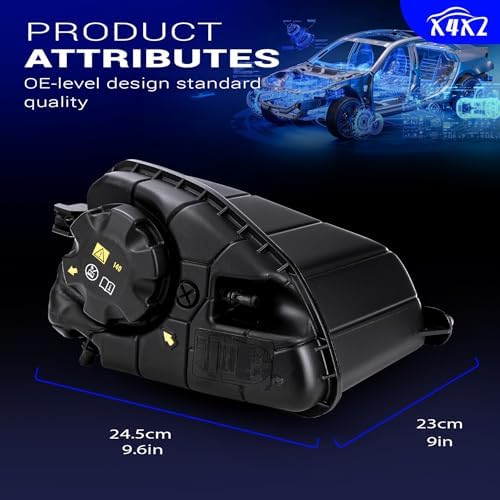 17138610656 Coolant Reservoir w/Cap for 2016-20 BMW 530 540 640 740 Series