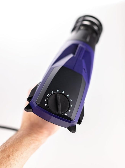 WELDY - HG 330-S Heat Gun - Car Wrap Kit - Light Weight- High Performance - Nozzle Heat Protection Device - 16 Ft Cord - Air Intake Guards - Adjustable Heat Dial