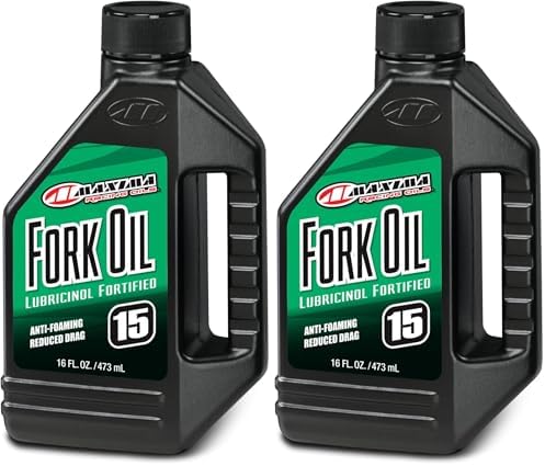 Maxima 56901 15WT Standard Hydraulic Fork Oil - 1 Liter Bottle (Pack of 2)