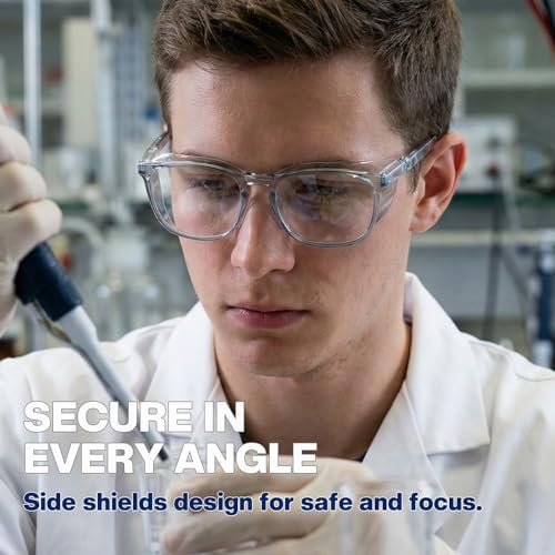 MORK&SUKY Safety Glasses, Stylish Goggles With No Fog Lense, Alternatives To Regular Protective Eyewear For Lab and Nursing.