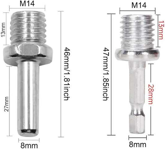 6 Pack Buffing Polishing Pads M14 Drill Adapter Screw Bolt Connector for Diamond Polishing Pad Wool Polishing Buffing Pad Attachement Wheel Kit Car Buffer Polisher Angle Grinder Power Tool