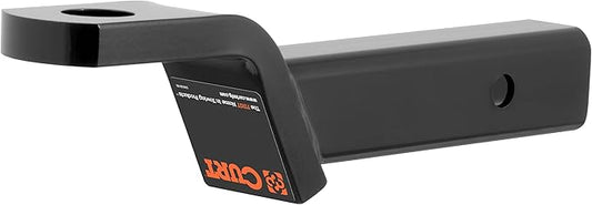 CURT 45310 Class 4 Trailer Hitch Ball Mount, Fits 2-Inch Receiver, 10,000 lbs, 1-1/4-Inch Hole, 2-In Drop, 1-Inch Rise, Gloss Black Powder Coat