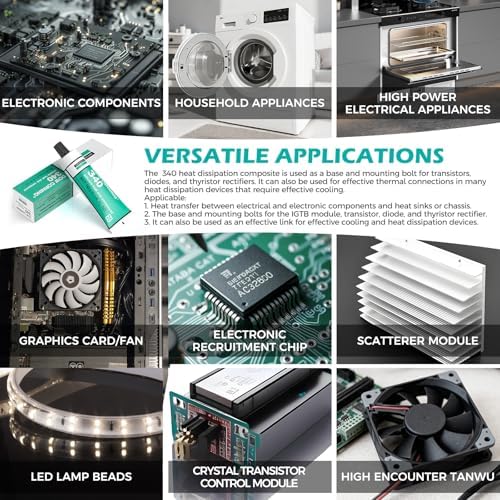 Dow Corning 340 Silicone Heat Sink Compound 142g (5oz) Thermal Conductive Silicone Grease IGBT Heat Dissipation Paste for Electrical Devices PCB Assemblies and Computer CPU Non Flowing