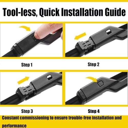 ATTKE Front Windshield Wiper Blades for Volkswagen Jetta 2011-2023 Vento 2014-2017 CC 2013-2017 Genuine Replacement Wiper Blade Set 24"/19" (Set of 2)