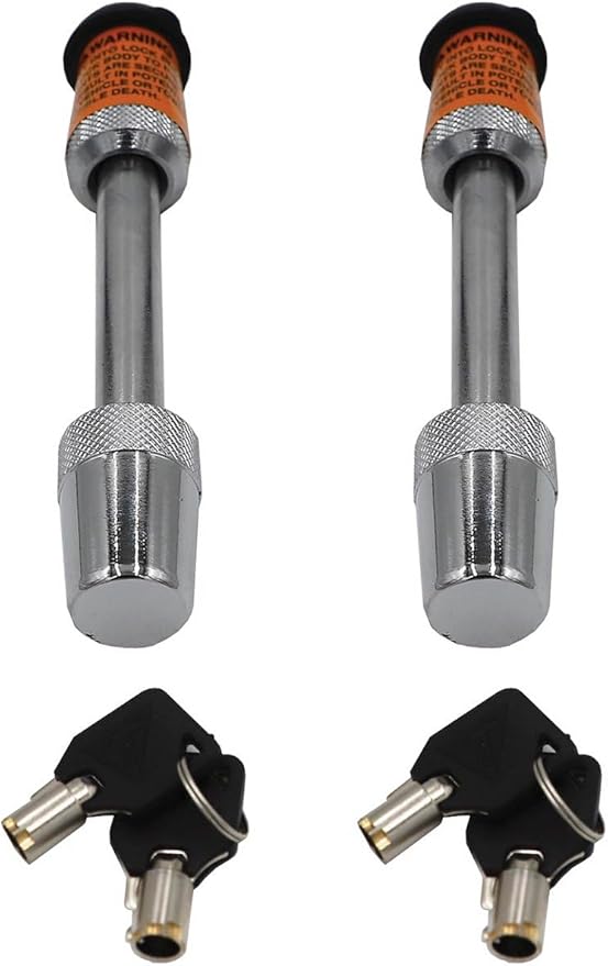 Blue Ox BX88359 Lock Kit | Designed to Add Security to Tow Bar & Baseplate Setup | Prevents Accidental Unhitching | Includes 2 Steel Locking Pins | Used When Flat Towing Vehicle Behind RV